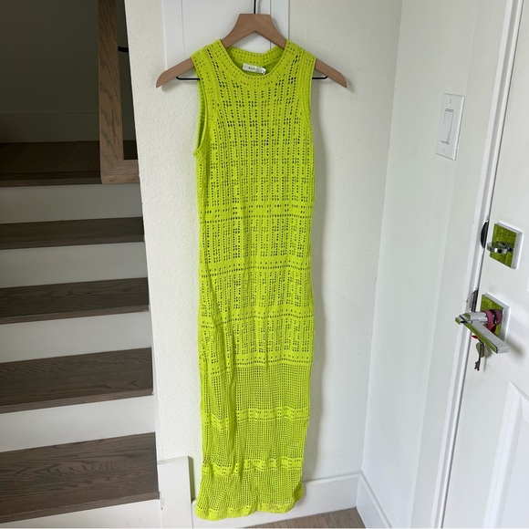 A.L.C. Monaghan Crochet Dress in Citronella - Picture 4 of 9